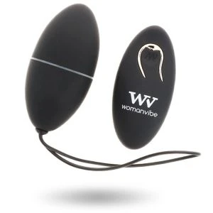 Womanvibe Alsan EGG Afstandsbediening Trillingsei Siliconen Zwart