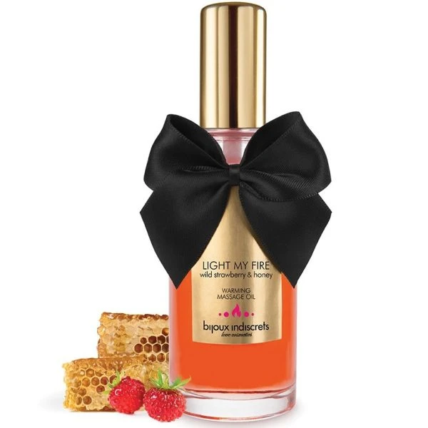 Bijoux Love Cosmetiques Massageöl mit Wärmeeffekt Erdbeer-Aroma 100 ml