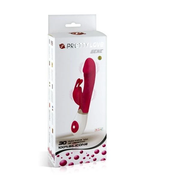 High Tech Pretty Love Ation Vibrator met konijnen-kittelaar, lila/wit High Tech Pretty Love Ation Vibrator met konijnen-kittelaar, lila/wit