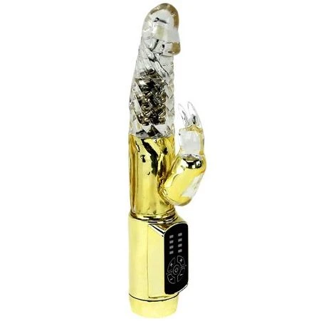 Baile Rotations Rabbit-Vibrator Gold Prince met roterende parels 23 cm