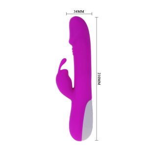 High Tech Pretty Love Flirtation Robert Vibrator met clitorisstimulator, 210 mm High Tech Pretty Love Flirtation Robert Vibrator met clitorisstimulator, 210 mm - Afbeelding 4