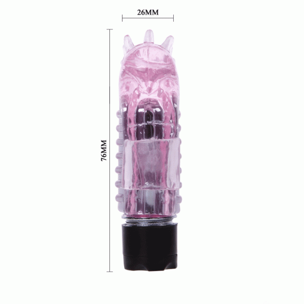 Baile Stimulating Mini Finger Vibrator van siliconen, 7,5 cm