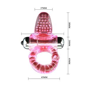 Baile FOR HIM Sweet ABS 10 Rhythms Ring Vibrator Penisring met Clitoris-Stimulator Roze Baile FOR HIM Sweet ABS 10 Rhythms Ring Vibrator Penisring met Clitoris-Stimulator Roze - Afbeelding 4