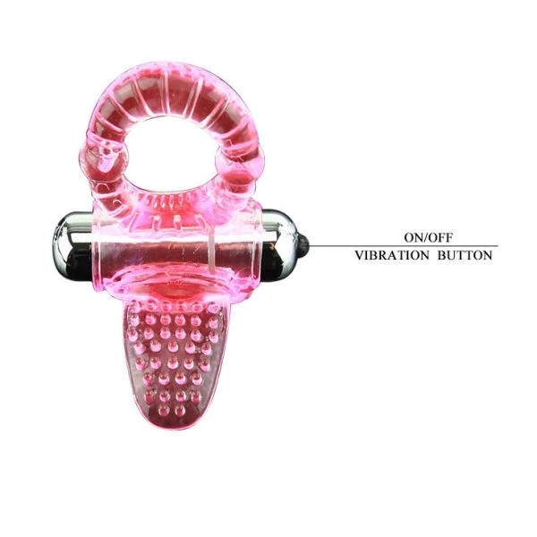 Baile FOR HIM Sweet ABS 10 Rhythms Ring Vibrator Penisring met Clitoris-Stimulator Roze
