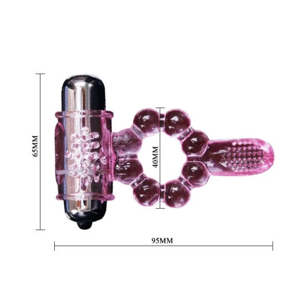 Baile FOR HIM siliconen penisring met 10 vibratieritmes en roze vibratie Baile FOR HIM siliconen penisring met 10 vibratieritmes en roze vibratie