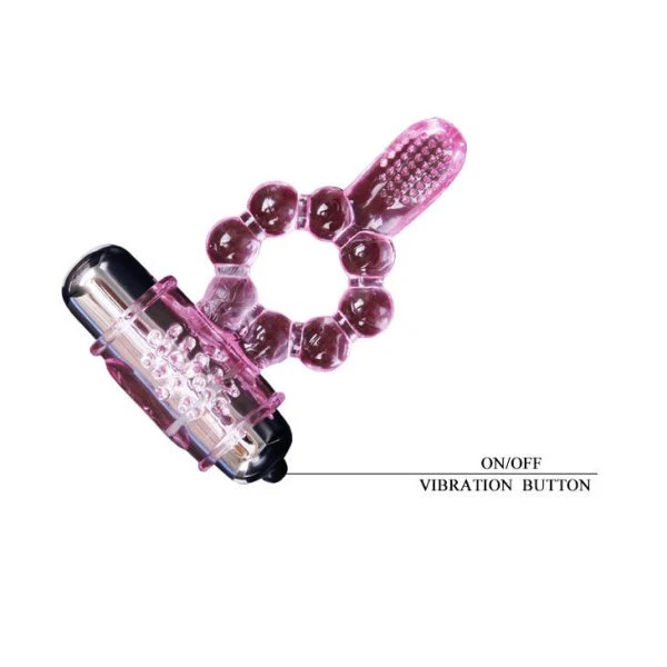 Baile FOR HIM siliconen penisring met 10 vibratieritmes en roze vibratie Baile FOR HIM siliconen penisring met 10 vibratieritmes en roze vibratie