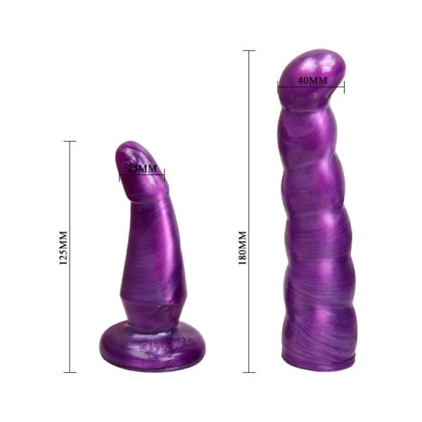 Baile Vrouwelijk Anaal- en Vaginaalharnas Lila met G-Punt-Stimulatie