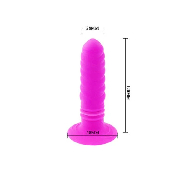 Pretty Love Butplug Analtwist II mit Vibration und Saugnapf