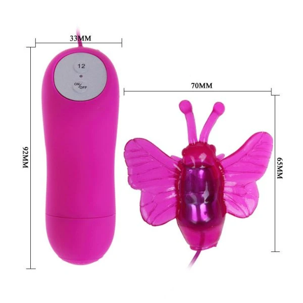 Baile Stimulating Cute Secret Butterfly Stimulator Vibrator lila