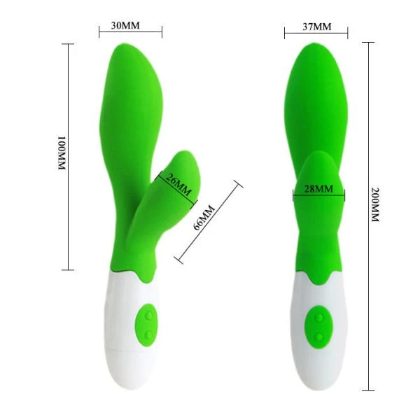 High Tech Pretty Love Flirtation Owen Green Vibrator groen-wit