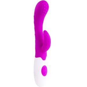 High Tech Pretty Love Flirtation Arthur Vibrator mit Klitorisstimulator Flieder Weiß