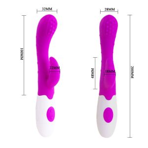 High Tech Pretty Love Flirtation Arthur Vibrator met Clitorisstimulator Lila Wit High Tech Pretty Love Flirtation Arthur Vibrator met Clitorisstimulator Lila Wit - Afbeelding 8