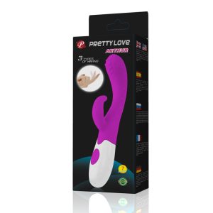 High Tech Pretty Love Flirtation Arthur Vibrator met Clitorisstimulator Lila Wit High Tech Pretty Love Flirtation Arthur Vibrator met Clitorisstimulator Lila Wit - Afbeelding 12