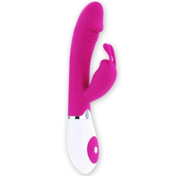 High Tech Pretty Love Ation Vibrator met konijnen-kittelaar, lila/wit High Tech Pretty Love Ation Vibrator met konijnen-kittelaar, lila/wit