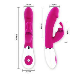 High Tech Pretty Love Ation Vibrator met konijnen-kittelaar, lila/wit High Tech Pretty Love Ation Vibrator met konijnen-kittelaar, lila/wit - Afbeelding 6