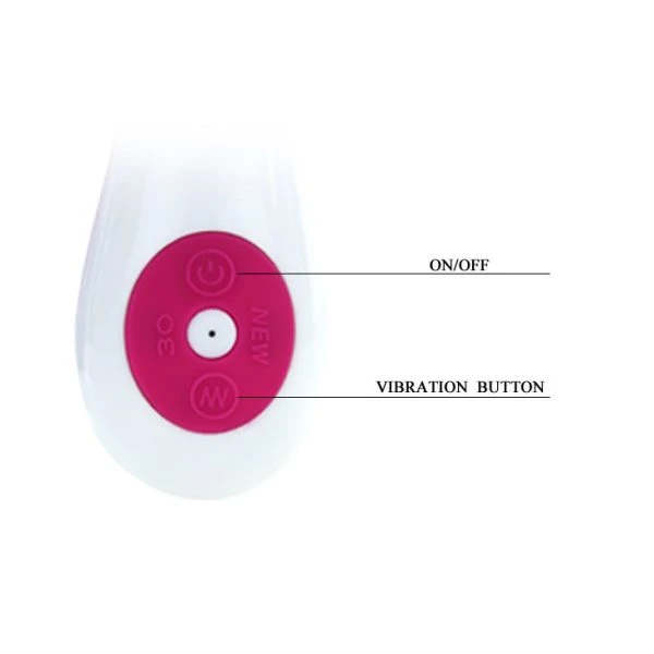 High Tech Pretty Love Ation Vibrator met konijnen-kittelaar, lila/wit High Tech Pretty Love Ation Vibrator met konijnen-kittelaar, lila/wit