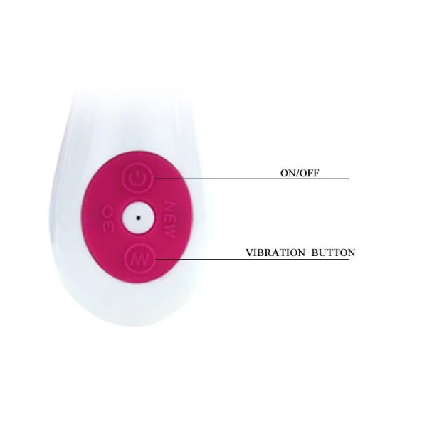 High Tech Pretty Love Flirtation Daniel Vibrator 19,5 cm, lila/wit