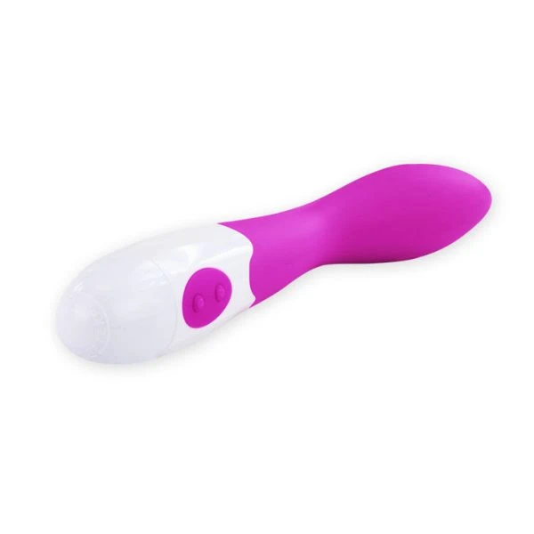 High Tech Pretty Love Flirtation Bishop Vibrator aus Silikon, 18 cm, flieder/weiß
