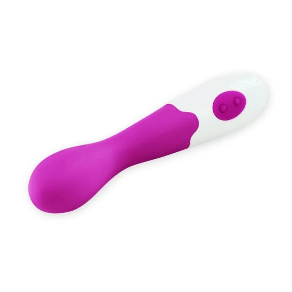 High Tech Pretty Love Flirtation Bishop Vibrator aus Silikon, 18 cm, flieder/weiß