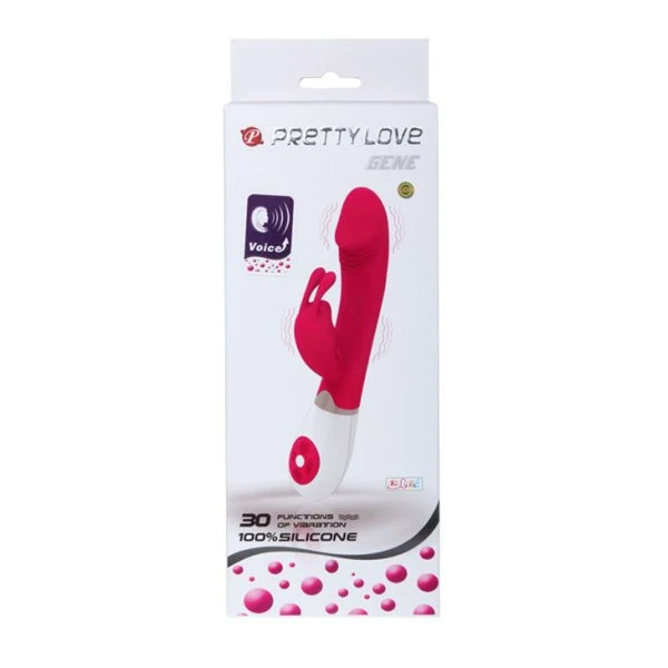 High Tech Pretty Love Flirtation Gena Vibrator met Clitorisstimulator en Spraakbesturing