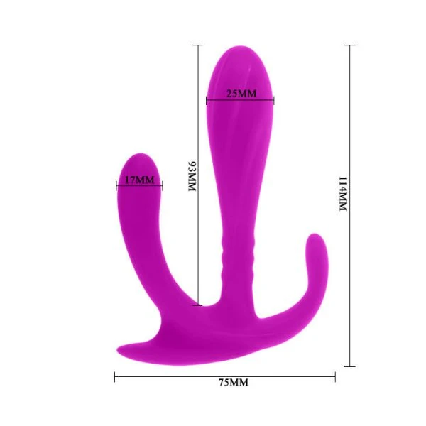 Anal Toys Pretty Love Double Stimulation Edgar Silikon-Dildo
