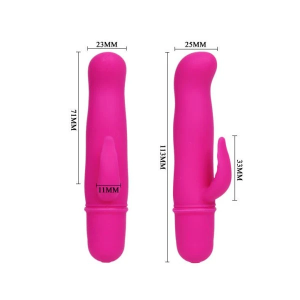 High Tech Pretty Love Vibrator Stimulator Blithe mit Klitorisreizer flieder