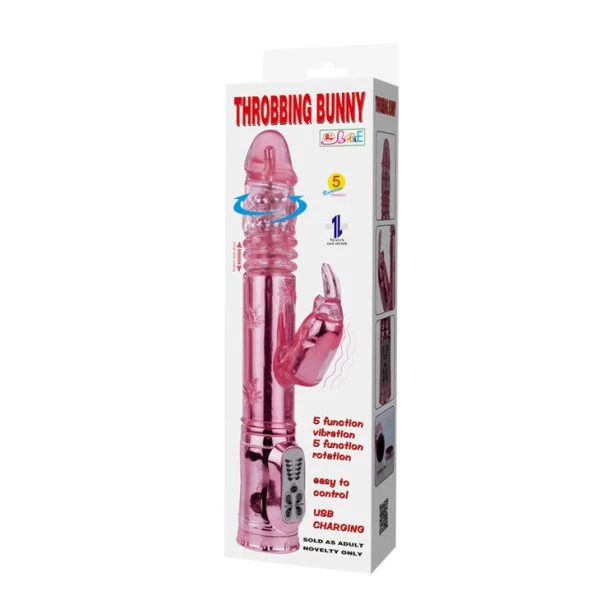 Baile Rotations Pochender Bunny Pink Rampant Rotator met roterende kralen Baile Rotations Pochender Bunny Pink Rampant Rotator met roterende kralen