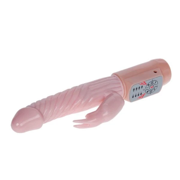 Baile Rotations Fire Bunny Vibrator met Rotator en Verwarmingsfunctie, 220x30mm Baile Rotations Fire Bunny Vibrator met Rotator en Verwarmingsfunctie, 220x30mm
