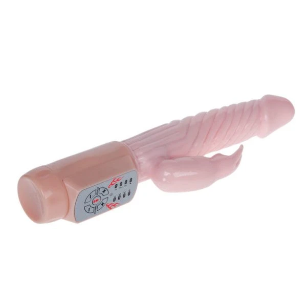 Baile Rotations Fire Bunny Vibrator met Rotator en Verwarmingsfunctie, 220x30mm Baile Rotations Fire Bunny Vibrator met Rotator en Verwarmingsfunctie, 220x30mm