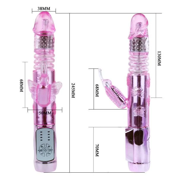 Baile Rotations Konijnenvibrator Zoemende Vlinder