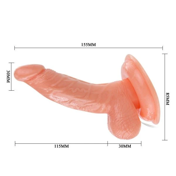 Baile Vibrators Super Rota Dong Penis Rotator mit Saugnapf, 15 cm