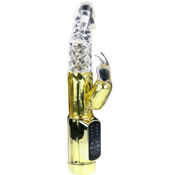 Baile Rotations Rabbit-Vibrator Gold Prince met roterende parels 23 cm