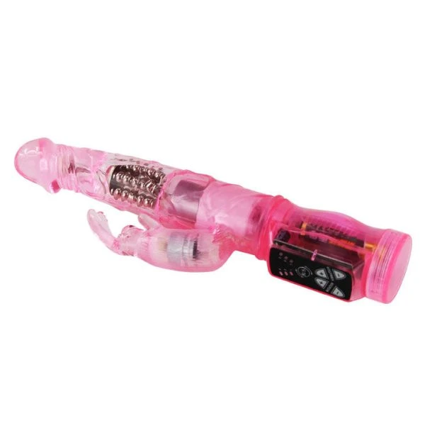 Baile Rotating Pink Rabbit Mini Rotator Vibrator with Clitoral Stimulator