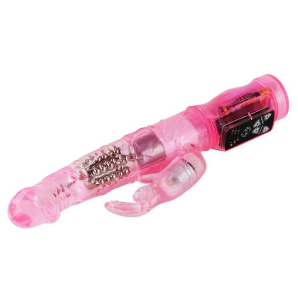 Baile Rotating Pink Rabbit Mini Rotator Vibrator with Clitoral Stimulator