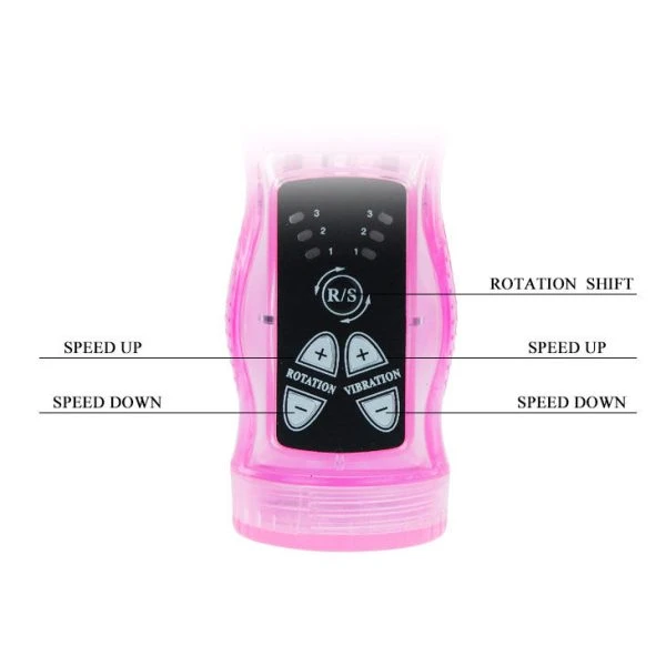 Baile Rotations Mini Konijn Vibrator met Kralen Lila