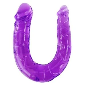 Baile Anal Dubbele Dildo van flexibele gelei in lila, 29 cm