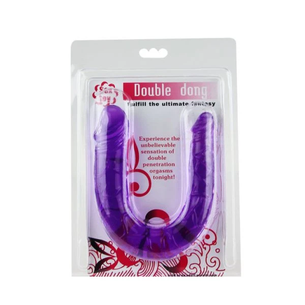 Baile Anal Dubbele Dildo van flexibele gelei in lila, 29 cm Baile Anal Dubbele Dildo van flexibele gelei in lila, 29 cm