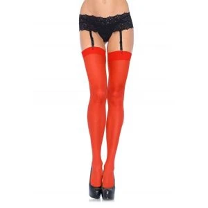 LEG Avenue Hosiery Rote Strumpfhose mit Strapsband