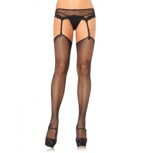 LEG Avenue Hosiery Netzstrümpfe mit selbsthaftendem Silikon