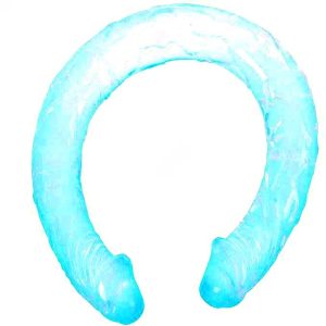 Baile Anal Dubbele Dildo van Gelatine, blauw Baile Anal Dubbele Dildo van Gelatine, blauw - Afbeelding 2