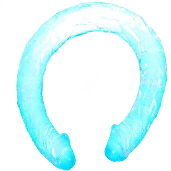 Baile Anal Dubbele Dildo van Gelatine, blauw