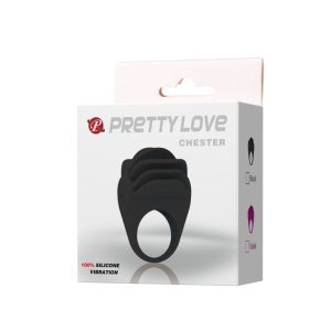 FOR HIM Pretty Love Chester Vibratorring van siliconen zwart FOR HIM Pretty Love Chester Vibratorring van siliconen zwart - Afbeelding 9