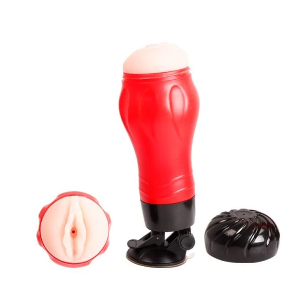 Crazy Bull Flora Vagina Masturbator met Vibratie en Zuigbasis