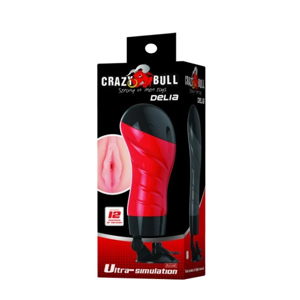 Crazy Bull Flora Vagina Masturbator met Vibratie en Zuigbasis