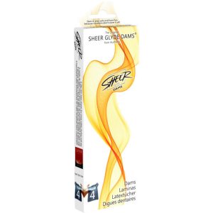Sheer Glyde Latex-dam voor orale seks, colasmaak, 4 stuks Sheer Glyde Latex-dam voor orale seks, colasmaak, 4 stuks - Afbeelding 1