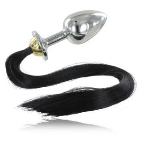 Metal Hard Analplug aus Stahl mit Schwanz 8,89 cm