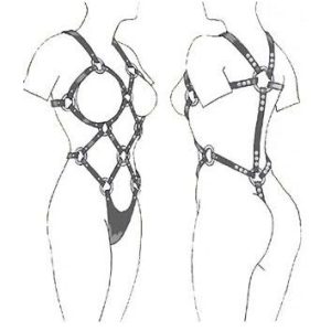 Leren Body Lederharnas voor Dames S tot XL Leren Body Lederharnas voor Dames S tot XL - Afbeelding 2