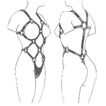 Leren Body Lederharnas voor Dames S tot XL