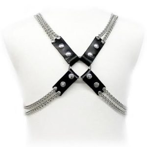 Leather Body Ketten Harness für Männer, verstellbar S bis XL Leather Body Ketten Harness für Männer, verstellbar S bis XL – Bild 1