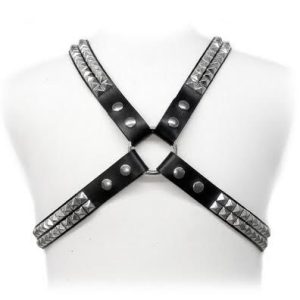 Leather Body Pyramid-Stift-Harness Lederharnas voor mannen Leather Body Pyramid-Stift-Harness Lederharnas voor mannen - Afbeelding 1